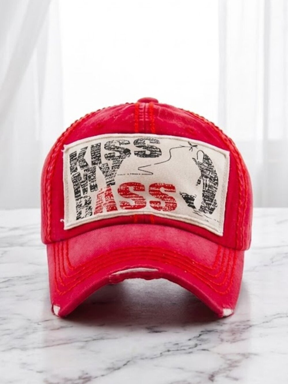 Ladies  Kiss My Bass Baseball Hat